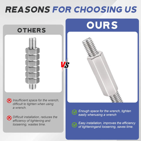 Heavy Duty M12 X 1.75 Pitch Hex Coupling Nuts 304 Stainless Steel 25mm Length 4 Pack Corrosion Resistant Fastener Connectors For Indoor Outdoor Use Mildly Magnetic vs other nuts