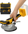 Cordless Tile Vibration Leveling Tool With 8 Speed Digital Display, Go To DeWalt 20V Battery Compatible, shown handheld with case