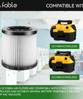 Two Pack Wet And Dry Vacuum Replacement Filter Set For DCV580 And DCV581H With Four Foam Sleeve Filters And A Brush