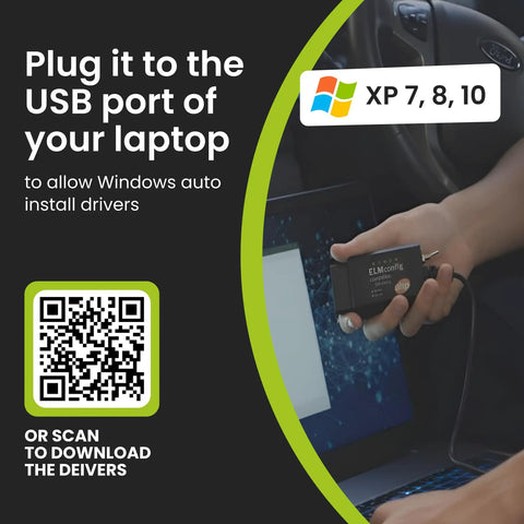 Person using Elm327 Based OBD2 USB Diagnostic Tool With MS-Can HS-Can Switch For Ford Lincoln Mazda Mercury Vehicles on laptop