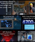 Knucklebuster Proof Rugged 7 Inch Industrial Tablet With Windows 11 Pro Intel N100 Chip 8G Ram 128G Drive IP67 Waterproof Display showcasing GPS and camera features.