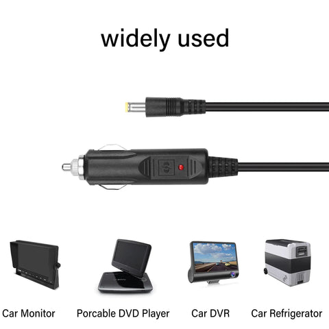 12V Dc Cigarette Lighter Power Adapter Cable With 5 5Mm Male Connector Plug For Dash Cam And Portable Cooler Ride Ready Cord 5 Ft viewed with device compatibility.