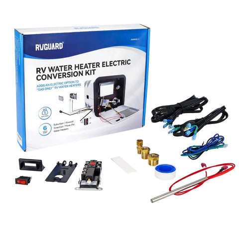 6 Gallon RV Water Heater Electric Conversion Kit lets you run on 120V power slashes propane use easy install works with Suburban Atwood