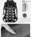 65L Outdoor Hiking Backpack with Waterproof Nylon Build showing ergonomic back support design and breathable mesh fabric.