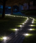 Solar Ground Lights 12 Pack Waterproof Outdoor Pathway Lights With 12 LEDs Bright White Illumination for yard walkway at night