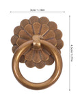 Antique Brass Drawer Pulls 6 Pack Vintage Ring Handles With Screws 30mm Retro Cabinet Cupboard Door Knobs for Kitchen