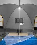 Interior view of Rugged Pickup Truck Bed Tent For Camping Fits 5.5 To 6.0 Feet Bed Weatherproof 210D Oxford With PU2000 Coating