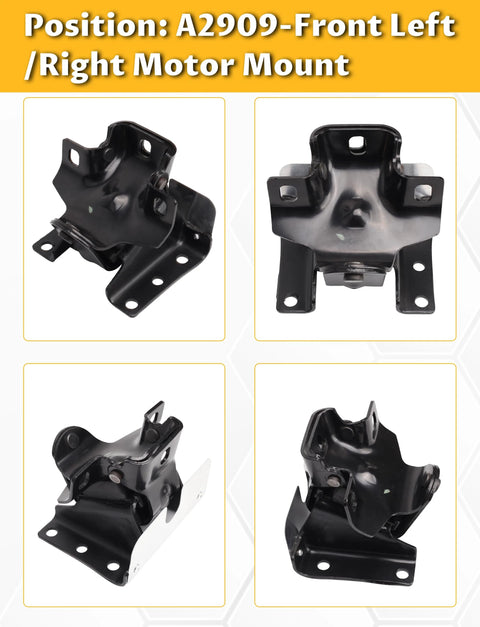 Set Of 3 Engine Motor Mounts And Transmission Mount Kit For 1999 To 2006 Silverado Tahoe Sierra 1500 V8 5.3L 6.0L Built Tough Direct