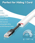 78 Inch Self Adhesive Silicone Cord Cover For Walls Flexible Cable Concealer Raceway Kit Smoothly Hides Pesky Cables one cord inside.