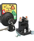 Dual Keys Ignition Kit With Starter Solenoid Relay For Riding Mowers No Fuss Plug And Play Replacement Kit showing ignition switch and solenoid