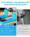 Magnetic Door Hinge Jig For Accurate Mortise And Hinge Cuts shown with a 90-degree angle feature for precise alignment