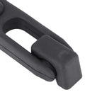 Close-up of Beefy Rubber T Handle Draw Latch With M5 Screw Kit for RV Trailer Tool Box or Cooler, black weatherproof rubber