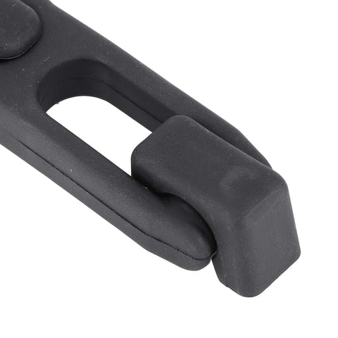 Close-up of Beefy Rubber T Handle Draw Latch With M5 Screw Kit for RV Trailer Tool Box or Cooler, black weatherproof rubber