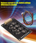 8S Inductive Balancer For Lithium Battery Packs Featuring A 1.2 Amp Chip with 8 Pins and colorful wires for connection.