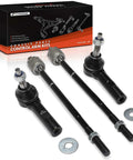 Front Inner And Outer Tie Rod End Kit For Dodge Dakota Durango RWD Beef Up Steering Replacement To Fix Loose Steering Vibration And Play With Easy Install, 4pc set