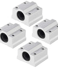 Beefed Up 300mm Linear Motion Rod Guide Kit With 8mm Lead Screw 4 SK8 Shaft Supports 4 SCS8UU Bearings 2 KP08 And 2 Flexible Shaft Couplings For Smooth Precise CNC And 3D Printer Motion four SK8 aluminum shaft supports