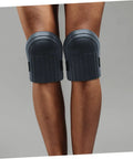 Hella Tough Dual Knee Guards For Mechanics And Tradesmen Job Site Ready Heavy Duty Protective Work Pads, black hard shell knee pads.