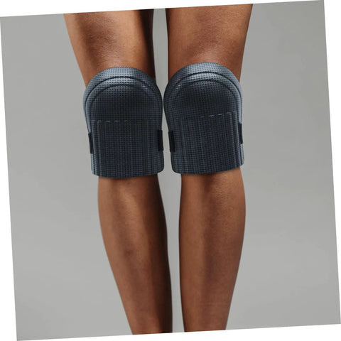 Hella Tough Dual Knee Guards For Mechanics And Tradesmen Job Site Ready Heavy Duty Protective Work Pads, black hard shell knee pads.
