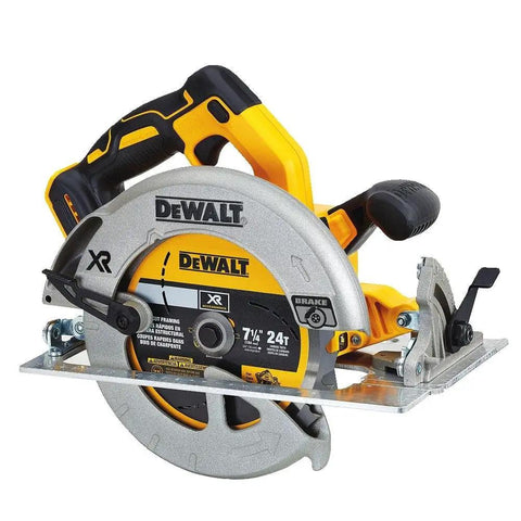 Rig Ready Badass 20V Max XR Brushless Five Tool Cordless Drill Combo Kit with circular saw, 7.25-inch blade for DIY projects.