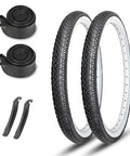 2 Pack Cruiser Bike Tire Set With Folding 26x2.125 Inch Tires Inner Tubes And Tire Levers Replacement Kit for Beach Cruiser Bicycle