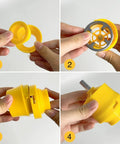 Hands assembling Drill Powered PVC Pipe Threader Kit With Three Dies Tap Die Set One Half Inch One Quarter Inch One Inch For Electric Drills