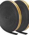Tough As Nails Weather Stripping Door Seal Strip Designed To Snap Tight Against Gaps While Blocking Chills Noise And Dust Perfect For Hassle Free Window Insulation Upgrades In Classic Black, 2 rolls of EPDM foam.