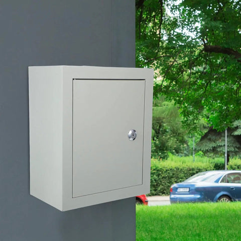 Weatherproof Outdoor Electrical Junction Box With Beefy Rugged Iron Enclosure And Mounting Plate Dustproof Waterproof Exterior Panel