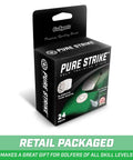 Retail box of 24 Pack Golf Training Discs For Realistic Swing Trainer And Ball Contact Practice Improve Swing Path Ball First Contact Compression And Low Point With Instant Feedback For Indoor And Outdoor Golf Practice.