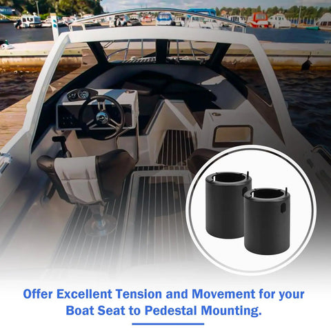 Trac-Lock Bushing Swivels Replacement for Springfield Two Seven Eighths Inch Pedestal Seats Keeps Your Boat Seat Locked In From Rotating Clamps Tight Two Pack Marine Hardware, black boat seat bushings