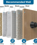 Adjustable Black Tension Curtain Rod 24 To 46 Inches No Drilling Easy Install Stainless Steel Spring Rod for various wall surfaces