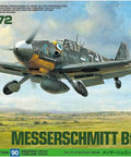 Box art of 1/72 Scale Messerschmitt Bf 109 G-6 Plastic Model Airplane Kit With Open Or Closed Canopy, Accurate Interior.