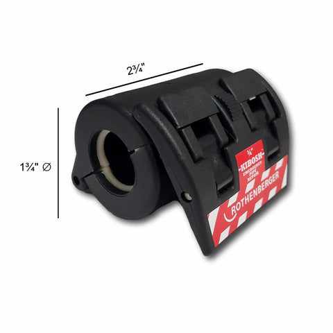 Side view of Kibosh Emergency Pipe Repair Kit For Burst Pipes 3/4 Inch Up To 145 PSI showing flexible design with dimensions.