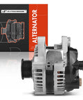 12V 150A Clockwise 6 Groove Pulley Alternator For Hyundai And Kia Fits Santa Fe 13 Through 18 side view with packaging