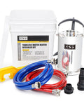 Tankless Water Heater Flushing Kit With One Quarter HP Stainless Steel Sump Pump, Two Adapters, Three Gallon Pail With Lid Opener