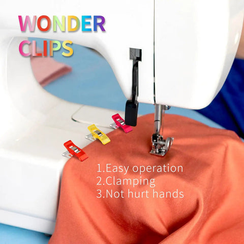 Super Handy Pack Of 100 Clear Plastic Sewing Clips That Make A Great Alternative To Quilting Pins And Keep Your Fabric Safe From Needle Damage While Being Totally Reusable And Easy To Spot If You Drop Them