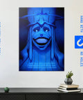 Legendary Solo Leveling God Statue Printed Metal Poster For Gamers And Anime Crew rust free wall art on white wall.