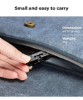 Person holding Magnetic Quick Release Mount For Insta360 Go Ultra With 1/4 Inch Screw Hole next to zipper.