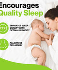 Mother and baby sleeping, promoting Six Pack Premium Humidifier Filters For Honeywell HAC 504 Series And HCM 350 Cool Mist Humidifiers