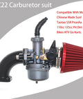 22mm PZ22 Carburetor Built For SSR 125cc 110cc TaoTao DB14 DB24 ATV Dirt Bikes Go Karts Coleman Honda CRF50 XR50