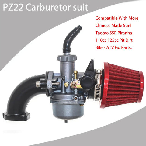 22mm PZ22 Carburetor Built For SSR 125cc 110cc TaoTao DB14 DB24 ATV Dirt Bikes Go Karts Coleman Honda CRF50 XR50