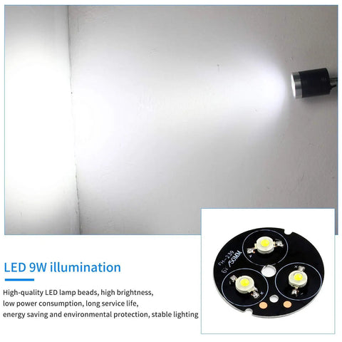 Built Tough Magnetic Gooseneck LED Work Light 900 Lumens 120 Volt IP66 Waterproof Aluminum Lamp illuminating a white wall