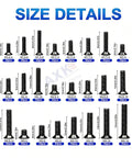 Top Shelf Carbon Steel 720 Piece Mini Screw Assortment Kit Featuring Phillips Cross Drives and Countersunk Flat Heads for Laptop Computer Repair Projects and Hardware Upgrades size details of 720 screws in metric sizes.