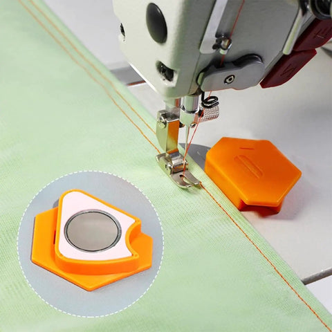 Magnetic Seam Guide For Sewing, Multifunctional Ruler And Hemmer Guide on sewing machine for precise hem alignment