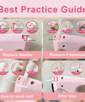 Best practice guide for Handheld Stitch Gun For No Sweat Wardrobe Rescue with needle replacement and fastener removal instructions.