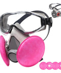 All-In-One Half Face Respirator With Anti-Fog Goggles For Woodworking Dust And Allergens, Heavy-Duty Reusable Protective Mask