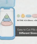 Pill Cutter With Removable Silicone Liner For Tiny And Large Pills No Fuss Sleek Pill Splitter for precise cuts and various pill sizes