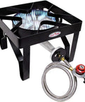 Beast 200K BTU Propane Burner For Outdoor Cooking With 0-20 PSI Adjustable Regulator And Steel Braided Hose, heavy-duty stove