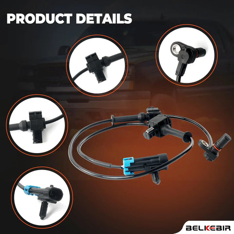 Premium Rear Abs Wheel Speed Sensors Left And Right Plug And Play Set For 2007 To 2013 Chevy Silverado 1500 2500 3500 Gmc Sierra detailed connections.