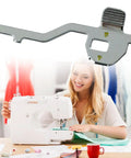 Needle Guard Replacement Metal Part For Serger And Sewing Machine XB0309001 shown above person using sewing machine