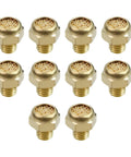Brass Exhaust Muffler Flat Type M5 Thread Pneumatic Tools And Valves 10 Pack Quiet Noise Reduction For Air Cylinders